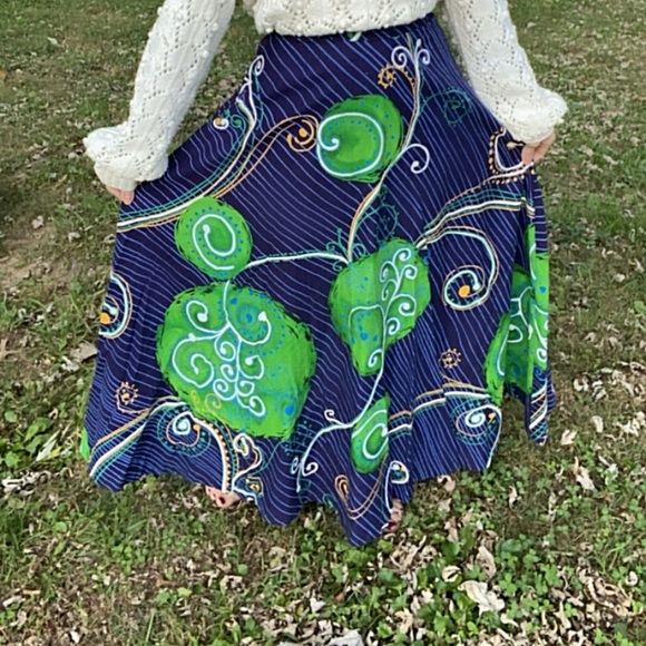 Vintage 70s psychedelic maxi skirt - Picture 4 of 5